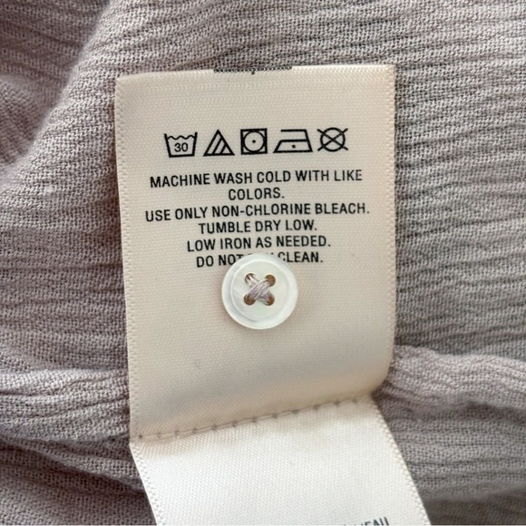 Anthropologie Floreat Blouse Gauzy Beaded Grey - Picture 8 of 9